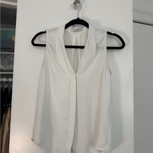 Elegant White Sleeveless Blouse